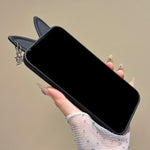Custodia per telefono in TPU con orecchie di volpe e strass a stella, For iPhone 16 Pro, For iPhone 16, For iPhone 15 Pro Max, For iPhone 15 Pro