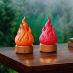 Lampada LED con effetto fiamma simulata e timer 15 min
