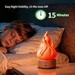 Lampada LED con effetto fiamma simulata e timer 15 min