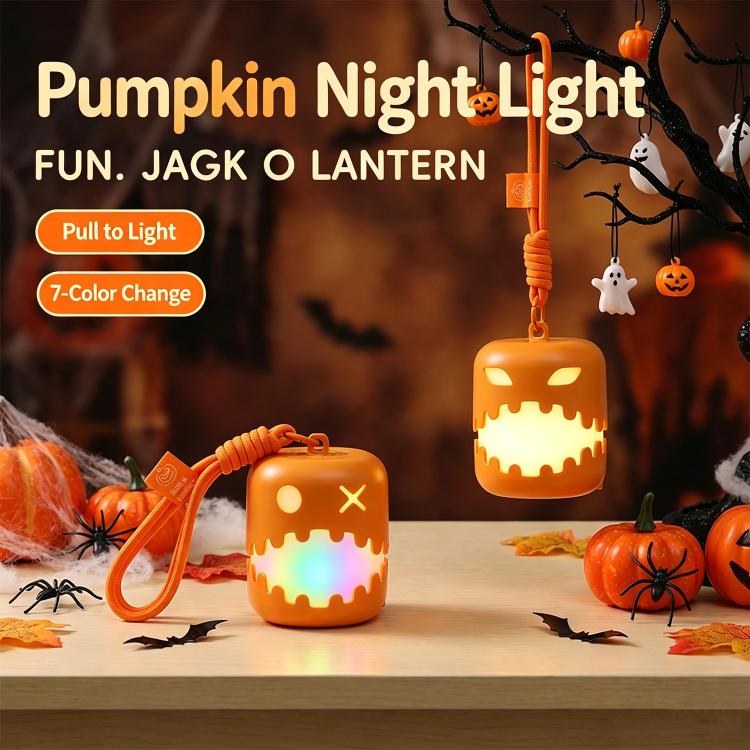 Lanterna Zucca Halloween Luce Notturna Ricaricabile USB