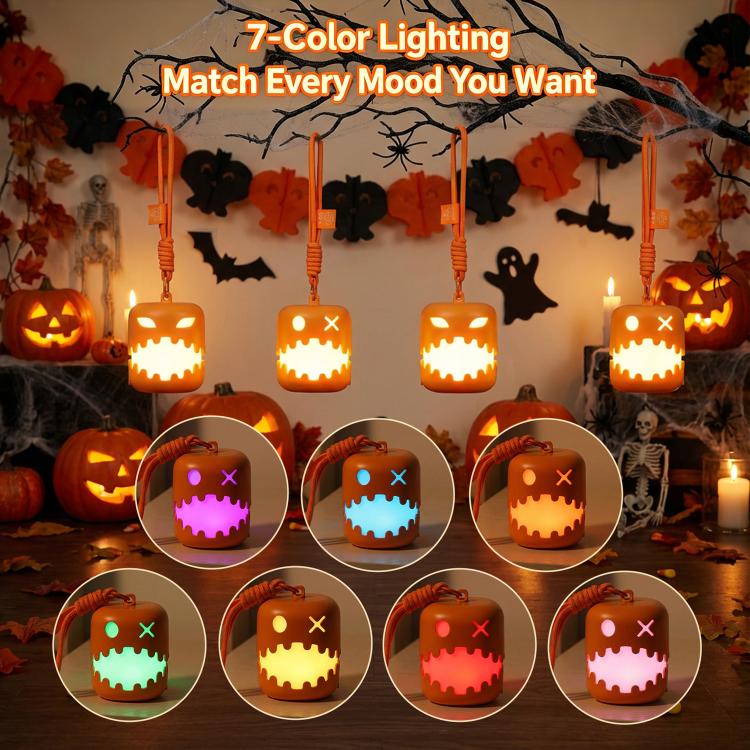 Lanterna Zucca Halloween Luce Notturna Ricaricabile USB