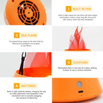 Lampada LED ricaricabile effetto fiamma HZ-K02