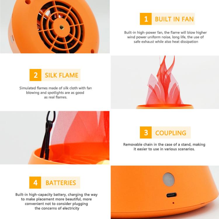 Lampada LED ricaricabile effetto fiamma HZ-K02
