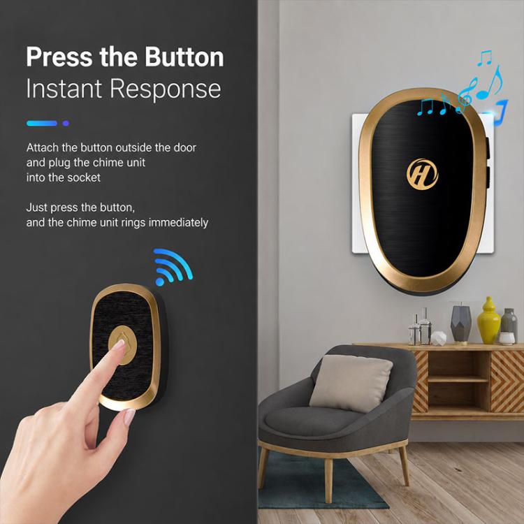 XY-801 Campanello musicale wireless intelligente per anziani, ideale per lunghe distanze., US Plug, EU Plug