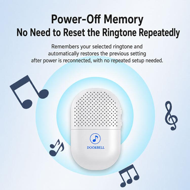 Campanello wireless intelligente XY-802 433Hz per anziani e pazienti, pulsante di chiamata di emergenza wireless., US Plug, EU Plug