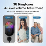 Campanello wireless intelligente XY-802 433Hz per anziani e pazienti, pulsante di chiamata di emergenza wireless., US Plug, EU Plug