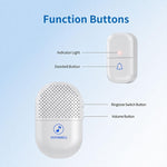 Campanello wireless intelligente XY-802 433Hz per anziani e pazienti, pulsante di chiamata di emergenza wireless., US Plug, EU Plug