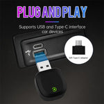 Mini Smart Box per auto 2 in 1, adattatore wireless Android Auto/CarPlay 5.8GHz+2.4GHz, ZYD-TAB0B