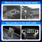 Mini Smart Box per auto 2 in 1, cablata e wireless, 5.8GHz+2.4GHz, adattatore Android Auto e CarPlay., ZYD-TAB0F