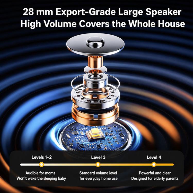 Campanello wireless intelligente impermeabile XY-809 per anziani e pazienti, con pulsante di chiamata di emergenza., US Plug, EU Plug