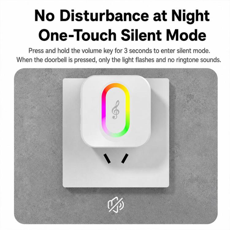 Campanello wireless intelligente impermeabile XY-809 per anziani e pazienti, con pulsante di chiamata di emergenza., US Plug, EU Plug