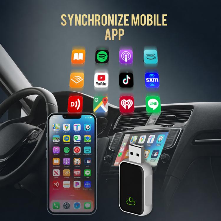 Mini Smart Box per auto 2 in 1 con Bluetooth 5.4 + WiFi, adattatore wireless Android Auto e CarPlay., ZYD-TAB0E