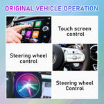Mini Smart Box per auto 2 in 1 con Bluetooth 5.4 + WiFi, adattatore wireless Android Auto e CarPlay., ZYD-TAB0E