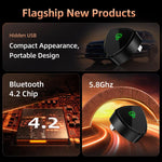 Mini Smart Box 2 in 1 per auto, Bluetooth 4.2+5.8GHz, adattatore wireless per Android Auto e CarPlay., ZYD-B44
