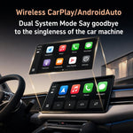 Mini Smart Box 2 in 1 per auto, Bluetooth 4.2+5.8GHz, adattatore wireless per Android Auto e CarPlay., ZYD-B44