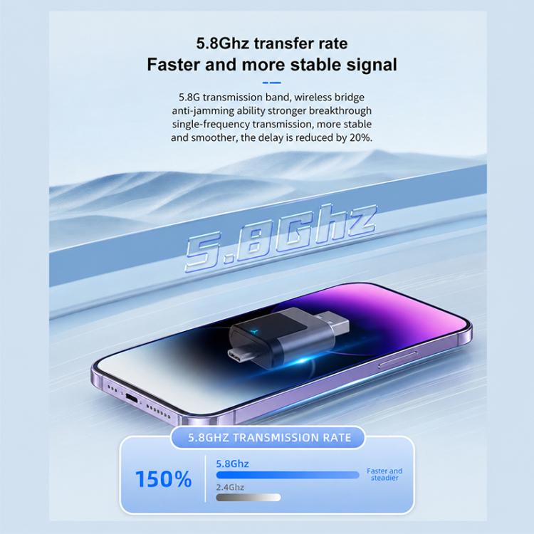 Mini Smart Box per auto 2 in 1, da cablata a wireless, con adattatore Bluetooth 5.4+5.8GHz per Android Auto e CarPlay., ZYD-B22P
