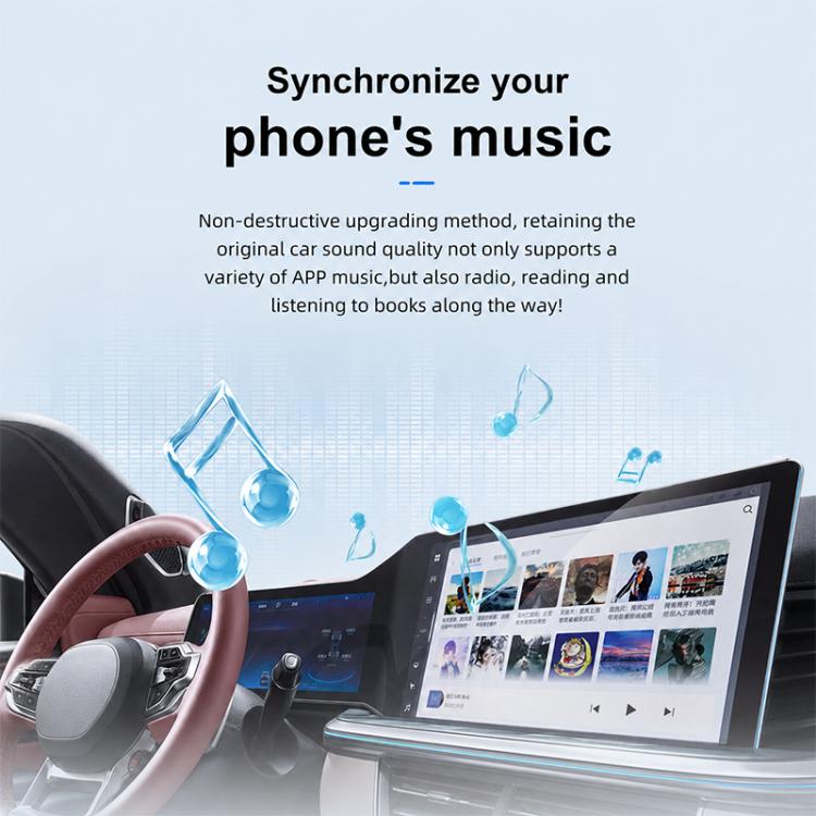 Mini Smart Box per auto 2 in 1, da cablata a wireless, con adattatore Bluetooth 5.4+5.8GHz per Android Auto e CarPlay., ZYD-B22P
