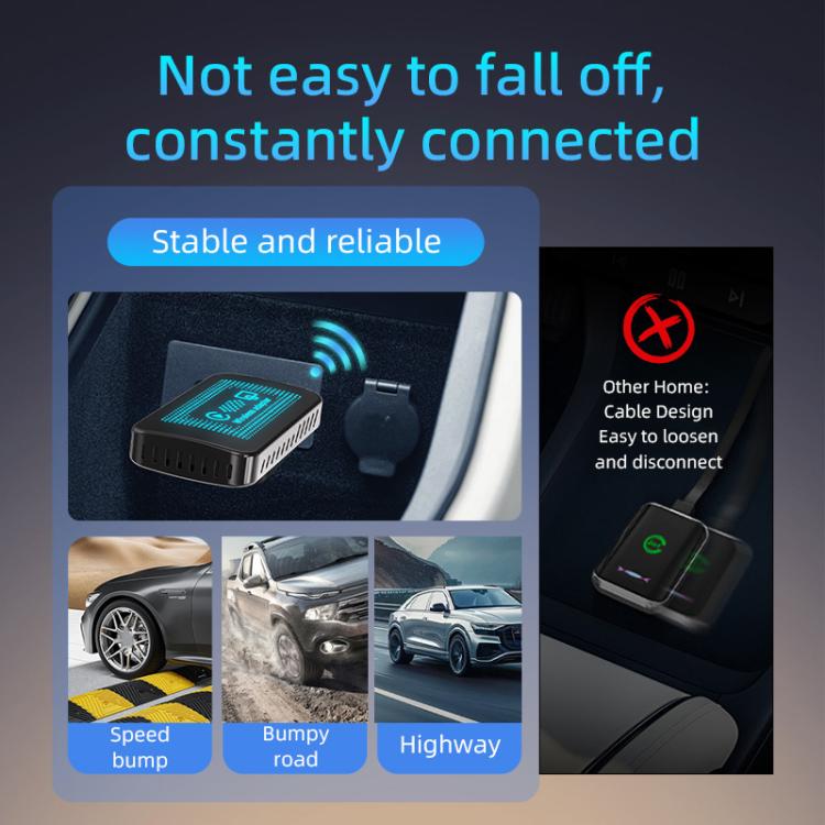 Mini Smart Box 2 in 1 per auto, display wireless con adattatore Android Auto e CarPlay., ZYD-B19P