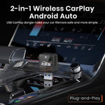 MMB CP-1 Mini Smart Box per auto 2 in 1, da cablato a wireless, adattatore Android Auto e CarPlay, CP-1