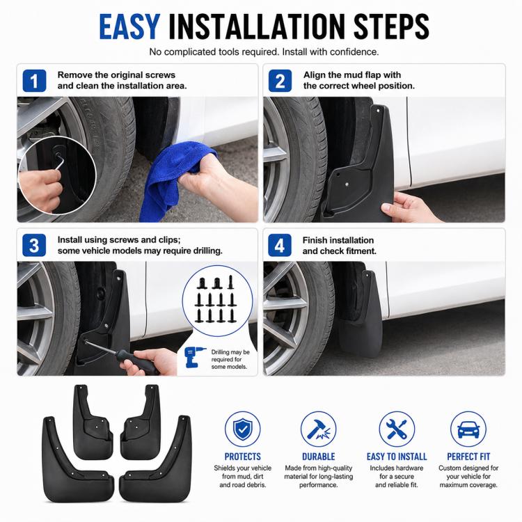 Set di 4 parafanghi per auto, For GreatWall Haval Jolion 2024
