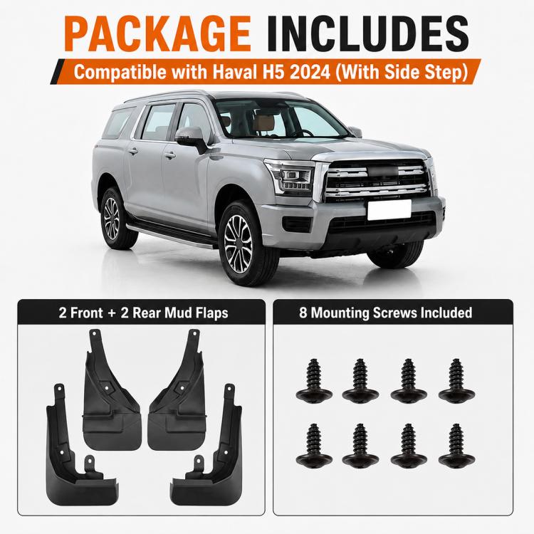 Set di 4 parafanghi per auto, For GreatWall Haval H5 with Pedal 2024