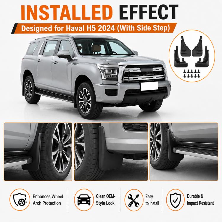 Set di 4 parafanghi per auto, For GreatWall Haval H5 with Pedal 2024