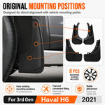 Set di 4 parafanghi per auto, For GreatWall Haval H6 2021