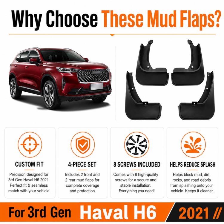 Set di 4 parafanghi per auto, For GreatWall Haval H6 2021