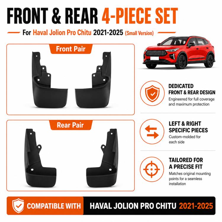 Set di 4 parafanghi per auto, For GreatWall Haval Jolion Pro 2021-2025