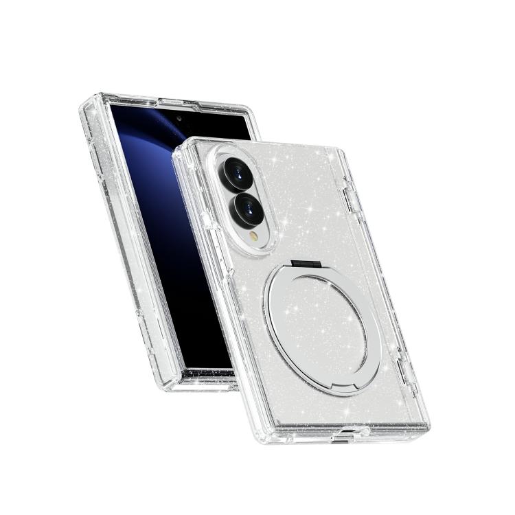 Custodia per telefono con supporto magnetico e glitter in stile Terminator., For Galaxy Z Fold8 5G, For Galaxy Z Fold8 Ultra 5G, For Galaxy Z Flip8 5G