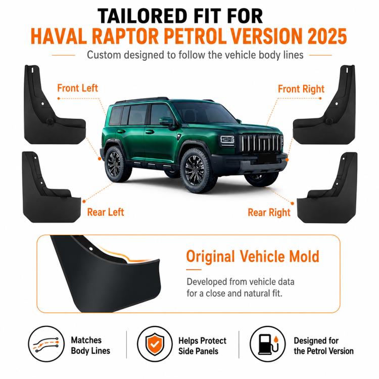 Set di 4 parafanghi per auto, For GreatWall Haval Menglong Petrol 2025