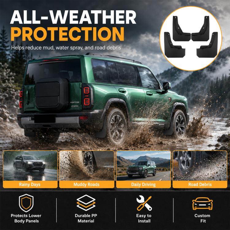 Set di 4 parafanghi per auto, For GreatWall Haval Menglong Petrol 2025