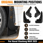 Set di 4 parafanghi per auto, For GreatWall Haval Xiaolong MAX 2025