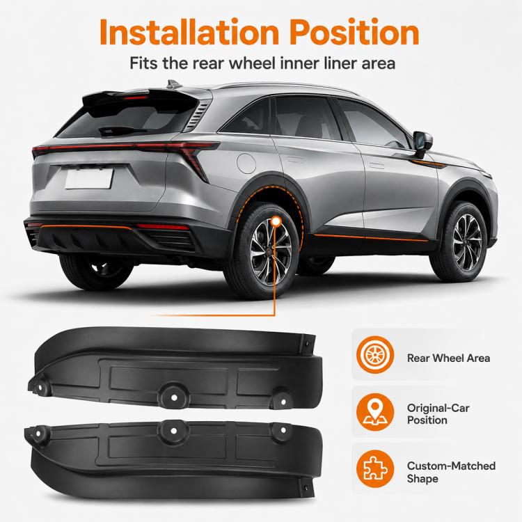 2 pezzi/set Parafanghi posteriori per auto, For GreatWall Haval F7 2024 2pcs/Set