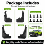 Set di 4 parafanghi per auto, For GreatWall Haval H3 2024