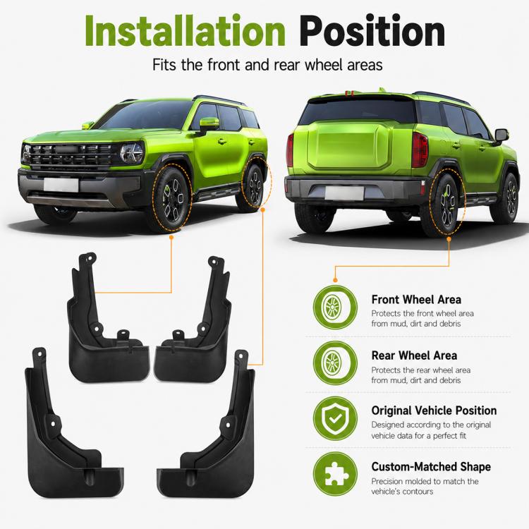 Set di 4 parafanghi per auto, For GreatWall Haval H3 2024