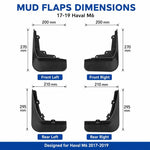 Set di 4 parafanghi per auto, For GreatWall Haval M6 2017-2019
