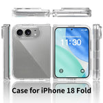 Custodia per telefono trasparente antigraffio in acrilico, For iPhone Fold