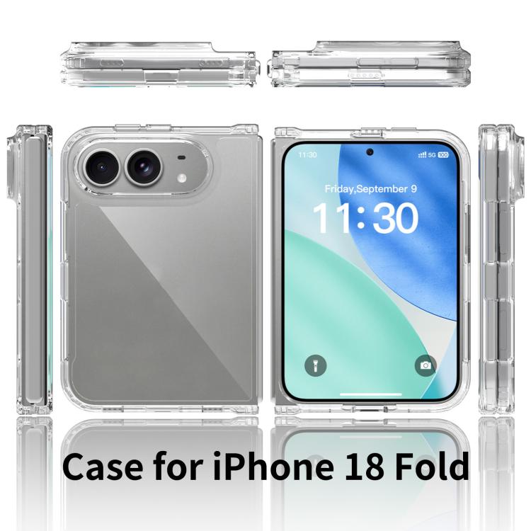 Custodia per telefono trasparente antigraffio in acrilico, For iPhone Fold