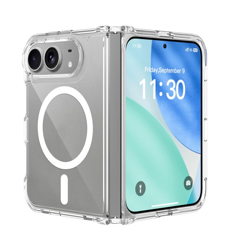 Custodia magnetica trasparente antigraffio per telefono, For iPhone Fold