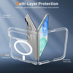 Custodia magnetica trasparente antigraffio per telefono, For iPhone Fold