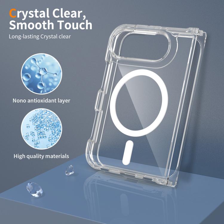 Custodia magnetica trasparente antigraffio per telefono, For iPhone Fold