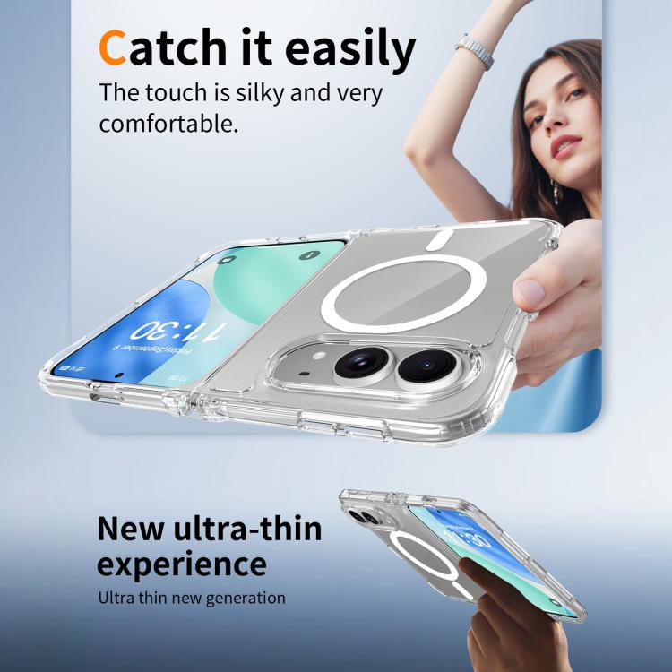 Custodia magnetica trasparente antigraffio per telefono, For iPhone Fold