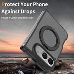 Custodia magnetica con supporto girevole Skin Feel per telefono, For iPhone Fold