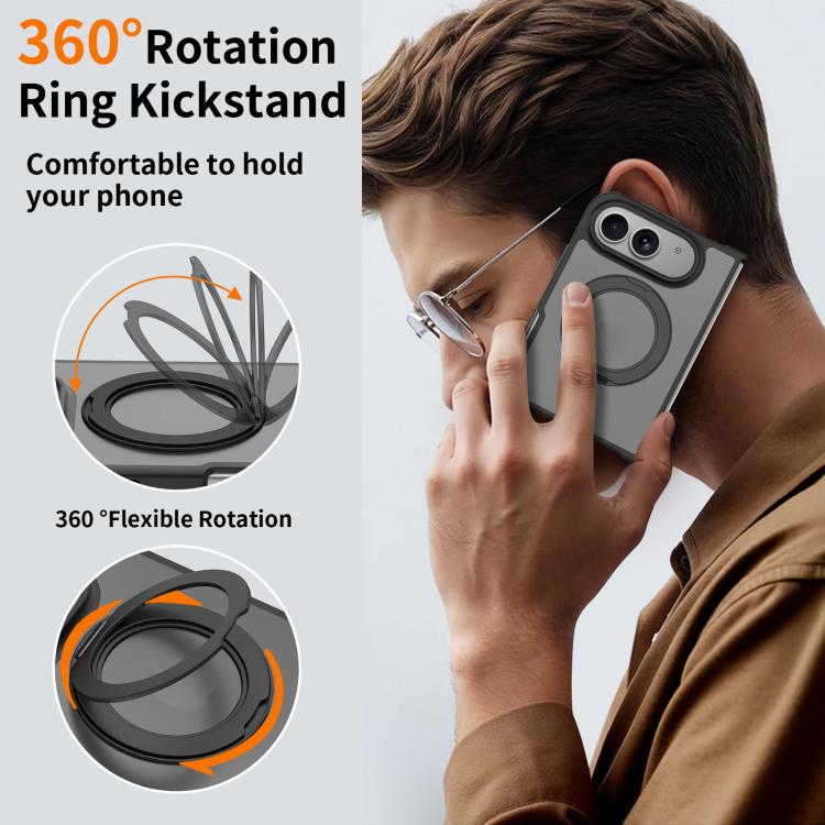 Custodia magnetica con supporto girevole Skin Feel per telefono, For iPhone Fold