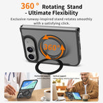 Custodia magnetica con supporto girevole Skin Feel per telefono, For iPhone Fold
