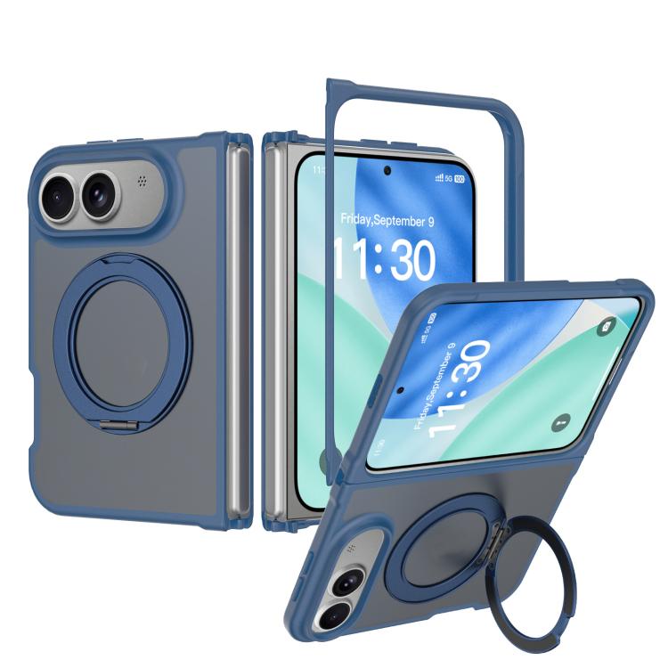 Custodia magnetica con supporto girevole Skin Feel per telefono, For iPhone Fold