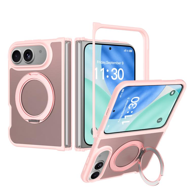 Custodia magnetica con supporto girevole Skin Feel per telefono, For iPhone Fold