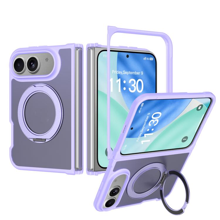 Custodia magnetica con supporto girevole Skin Feel per telefono, For iPhone Fold