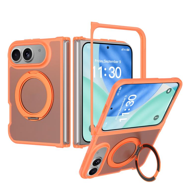 Custodia magnetica con supporto girevole Skin Feel per telefono, For iPhone Fold